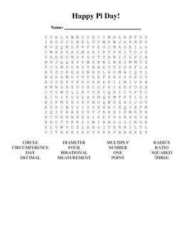 The rules are a little different from standard sudoku, in part because the blocks are jigsaw pieces rather than 3×3, and in part because the first 12 digits of π are used. Pi Day Word Search by Anna Colley | Teachers Pay Teachers