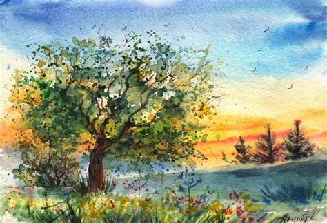 Beautiful Watercolor Landscape Paintings By Anna Armona Fine Art And You