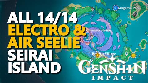 All Seirai Island Seelie Genshin Impact Youtube