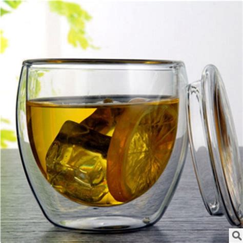 hot sale handmade heat resistant double wall glass kungfu tea drink cups insulated clear high