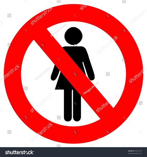 No Women Sign Stock Illustration 25227319 Shutterstock