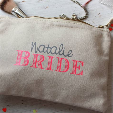 Personalised Wedding Make Up Bag Bride By Love Lammie Co
