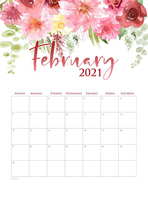 June 2021 printable calendar templates free download to make monthly, weekly schedule. Aesthetic February Calendar 2021 | Calendar Page