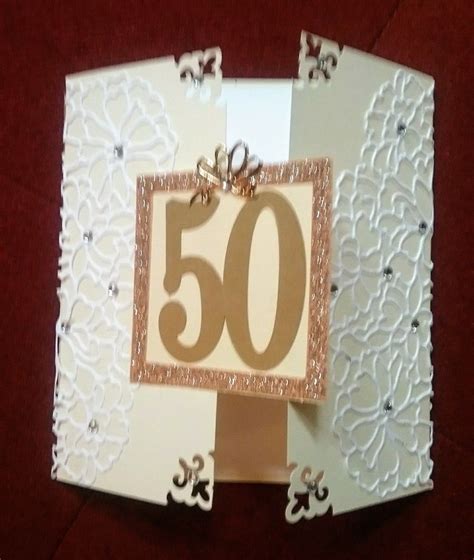 50th Wedding Anniversary Using Stampin Up Big Numders And So Detailed