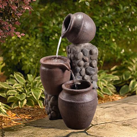 Peaktop Outdoor Stacked Pot Fountain