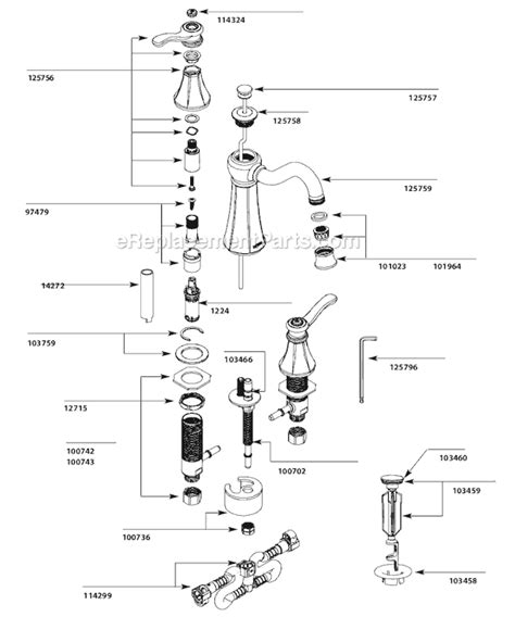 Moen T6305 Parts List And Diagram Faucet