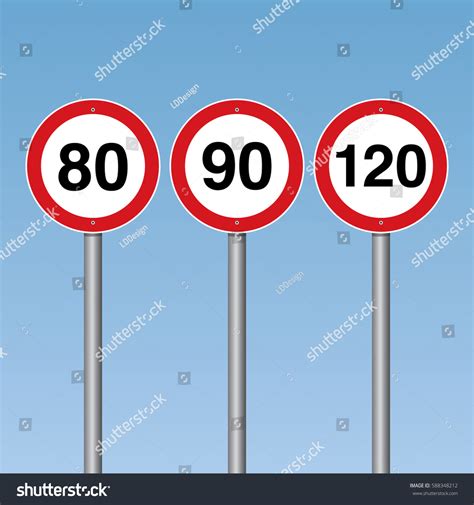 Speed Limit Traffic Road Sign Vector Stock Vector 588348212 Shutterstock