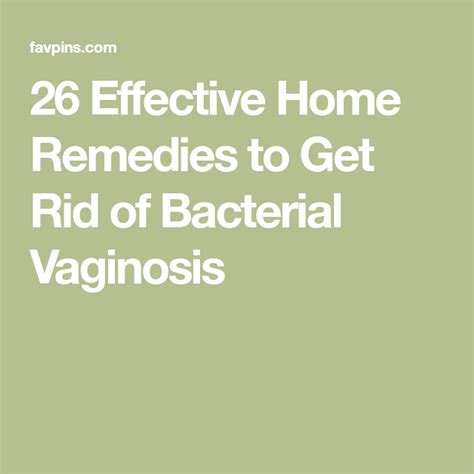 Home Remedies For Bacterial Vaginosis Infographic Bacterial
