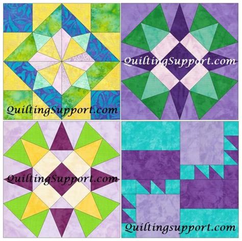 15 Inch Quilt Block Set 7 Template Quilting Block Patterns Pdf Etsy