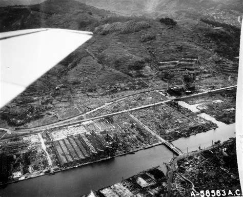 Photo Aerial Photo Of Nagasaki Japan After Atomic Bombing Mid Aug