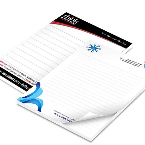 A4 25 Page Full Colour Custom Printed Notepad Business Stationary