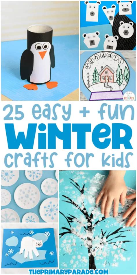 25 Easy Winter Crafts For Preschoolers The Primary Parade