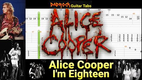 I M Eighteen Alice Cooper Guitar Bass TABS Lesson Request YouTube