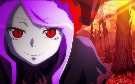 Face Purple Hair Red Eyes Looking At Viewer Overlord Anime Anime Girls Anime Shalltear