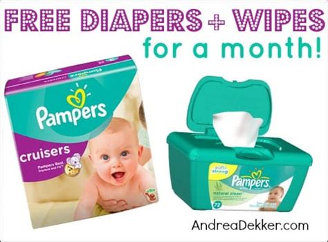 Free Pampers Diapers And Wipes For A Month Andrea Dekker