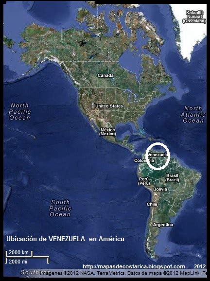 Ubicación De Venezuela En América Vista Satelital