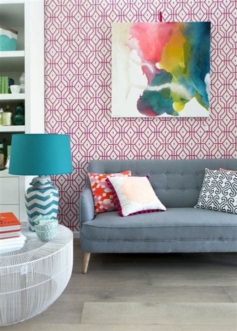 Living Room Wall Design Ideas Cool Examples Of Wallpaper