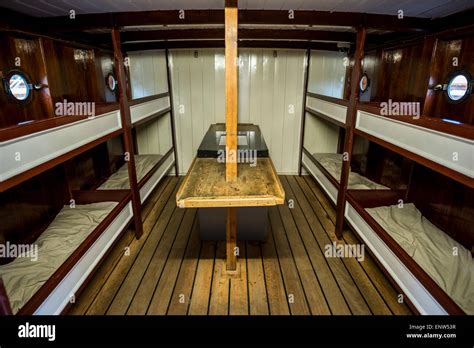 Crews Quarters On The Cutty Sark A British Clipper Ship Dating From
