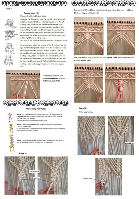 Pdf Instructions Macrame Curtain Handmade Macrame Wall Hanging Etsy Macrame Curtain