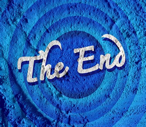The End Movie Ending Screen On Cement Free Stock Photo Public Domain