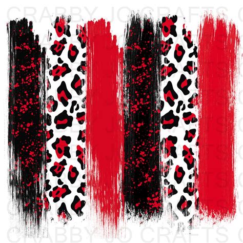 Red And Black Leopard Sublimation Background Leopard Print Etsy