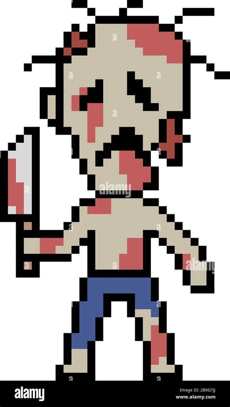 Vector Pixel Art Zombie Isolated Stock Vector Image And Art Alamy