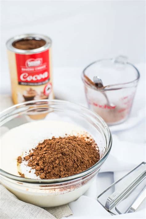 Add the wet ingredients to the dry ingredients and mix to combine. 4 Ingredient German Chocolate Mousse Recipe