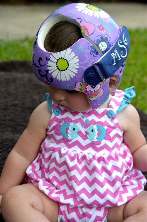 Navy And Lavender Floral Design Cranial Bandstarbandhelmet