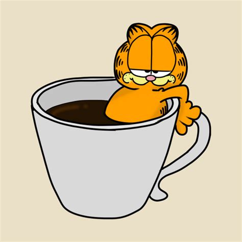 Coffee Garfield Garfield Pin Teepublic