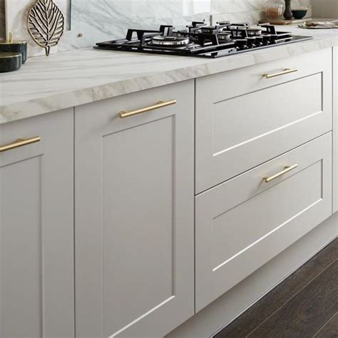 This 19mm Thick Shaker Cabinet Door In Cool Dove Grey Has A Distinctive