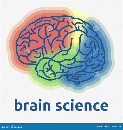 Human Brain Science Themed Design Vector Graphic Stock Vector