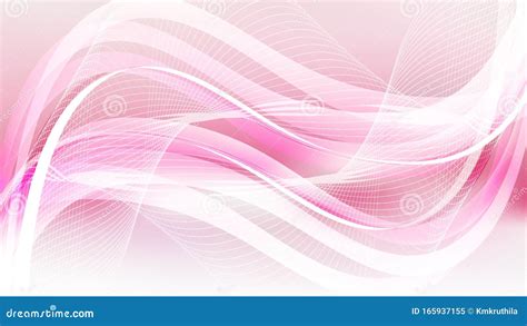 Abstract Pink And White Flowing Curves Background Vector Graphic Stock