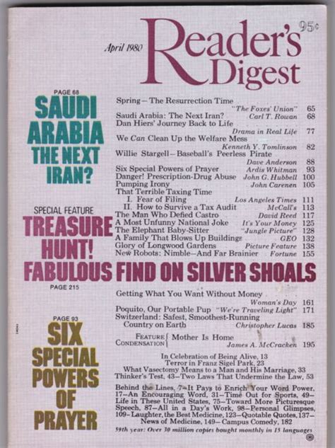 Readers Digest Magazine April 1980 Neil Welliver Vintage Issue Ads