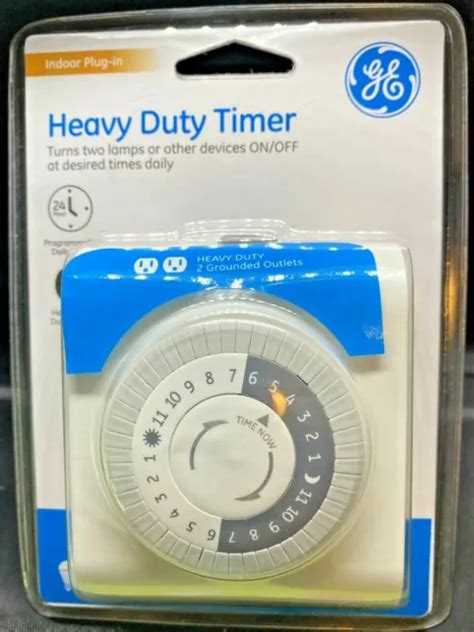 Ge 24hour Heavy Duty Indoor Timer Plug In 2 Grounded Outlets 1999