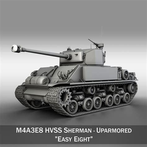 M4a3e8 Sherman Easy Eight Modelo 3d 79 3ds Fbx Lwo Obj C4d