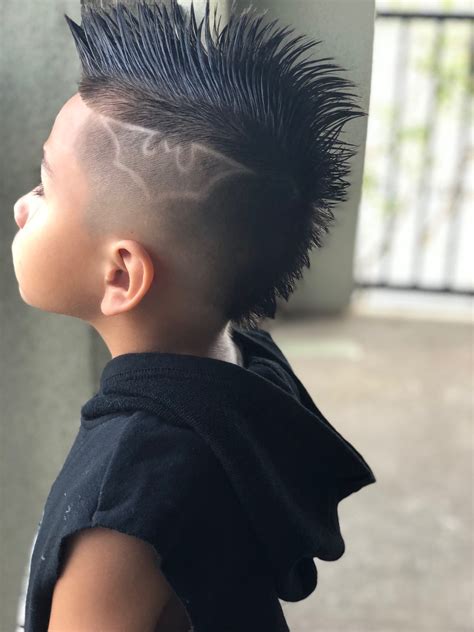 Fo Hawk With Batman Design Boys Haircut 2021