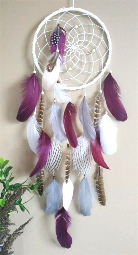 It cost me a whopping one dollar because i already had all of the scrap yarn and just had to buy the placemat (the top portion of the hanging)! Purple Dream Catcher Wall Hanging Large Dreamcatcher ...