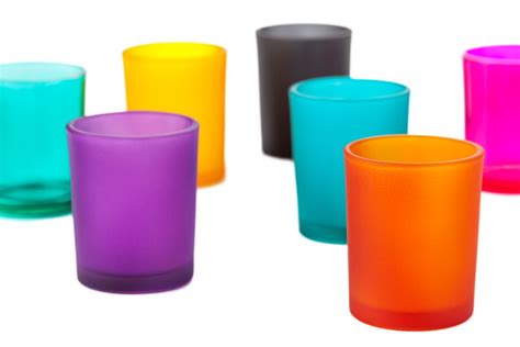 Colored Glass Votive Candle Holders