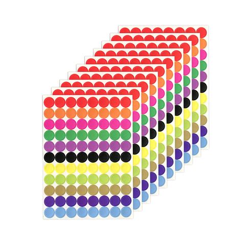 Buy Color Coding Labels10 Pcs Color Coding Labels Circle Dot Stickers