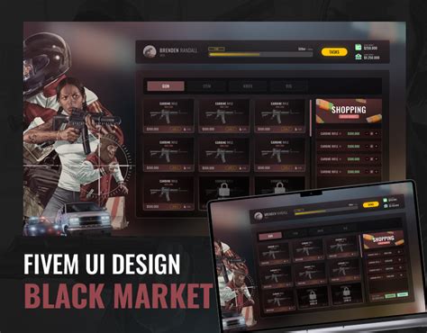 Black Market Ui Design Fivem Ui Design Behance