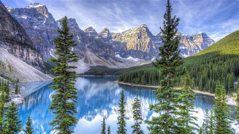 Fonds Décran Canada Lac Arbres Montagnes Paysage Naturel 3840x2160