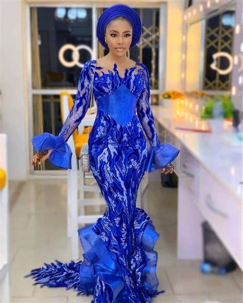 Dazzling Latest Asoebi Lace Bella Style In 2022 Nigerian Lace Styles
