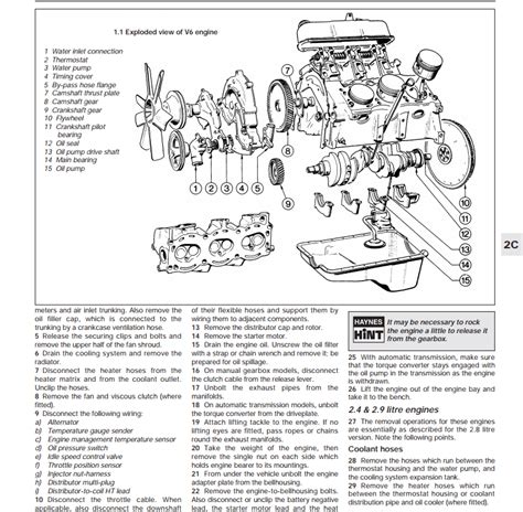 Ford 24 28 And 29 Litre V6 Engines Manual Automotive Library