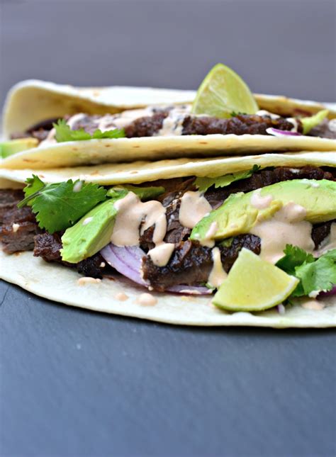 Skirt Steak Soft Tacos With Chipotle Crema West Of The Loop