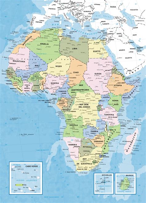 Mapa político de África | Mapa politico de africa, Mapa 