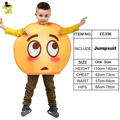 Men Hot Emoji Costume Adult Unisex Oops Emoticon Costumes Funny Party
