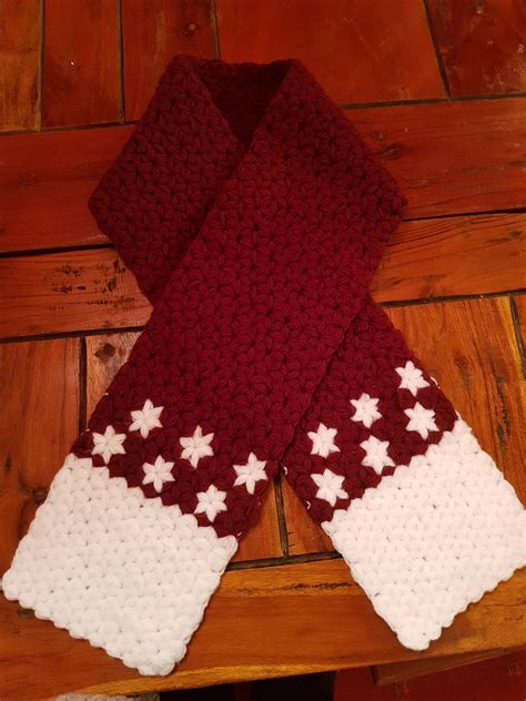 Snowflake Scarf Finished Pattern In Comments Rcrochet