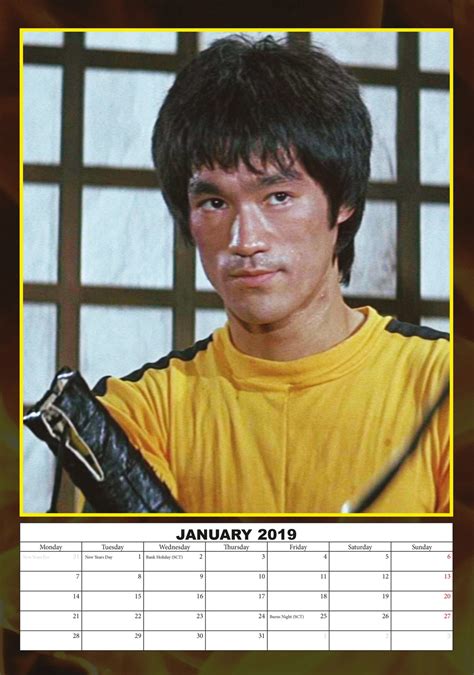 Ufc president dana white once called bruce lee the father of mixed martial arts. Bruce Lee Celebrity Wall Calendar 2019 | Celebrity Calendars