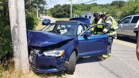 Driver Escapes Serious Injury After Car Vs Pole Crash In North Truro