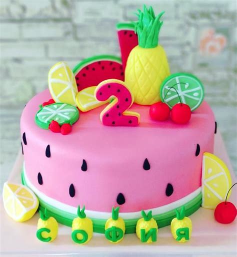 Tutti Frutti Fruit Birthday Cake Fruit Birthday Watermelon Cake